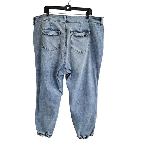 Torrid Mid Rise Jogger Jeans Womens 24R Blue Denim Stretch Casual Plus Size 2024 - Picture 9 of 13